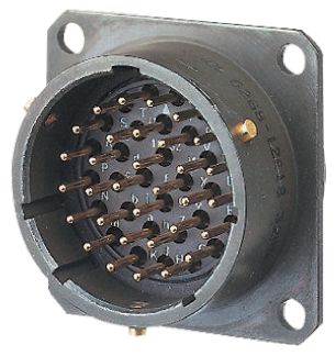 Amphenol Limited, 62GB 4 Way Flange Mount MIL Spec Circular Connector Receptacle, Pin Contacts,Shell Size 8, Bayonet