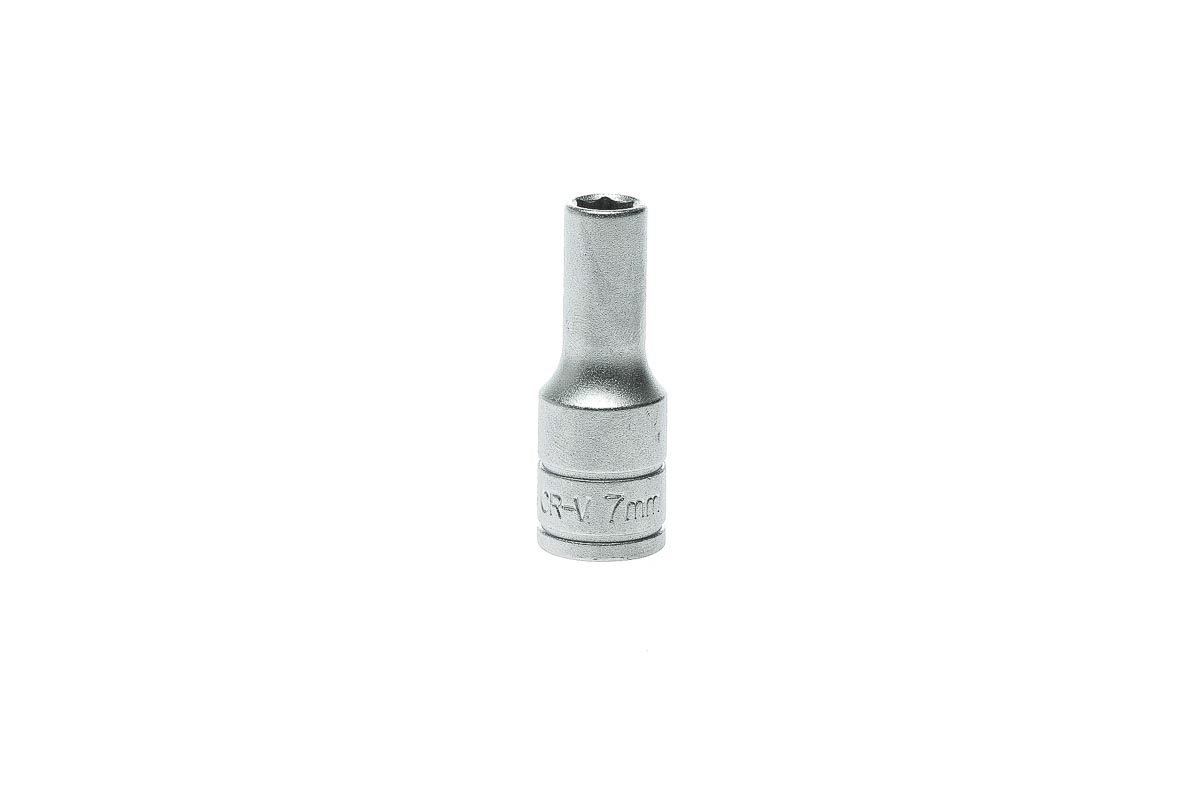 Teng Tools 3/8 in Drive 7mm Deep Socket, 6 point, 45.5 mm Overall Length