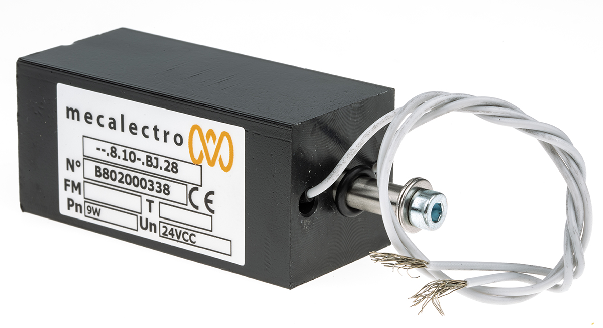 Mecalectro Solenoid Interlock Switch, Power to Lock, 24V dc