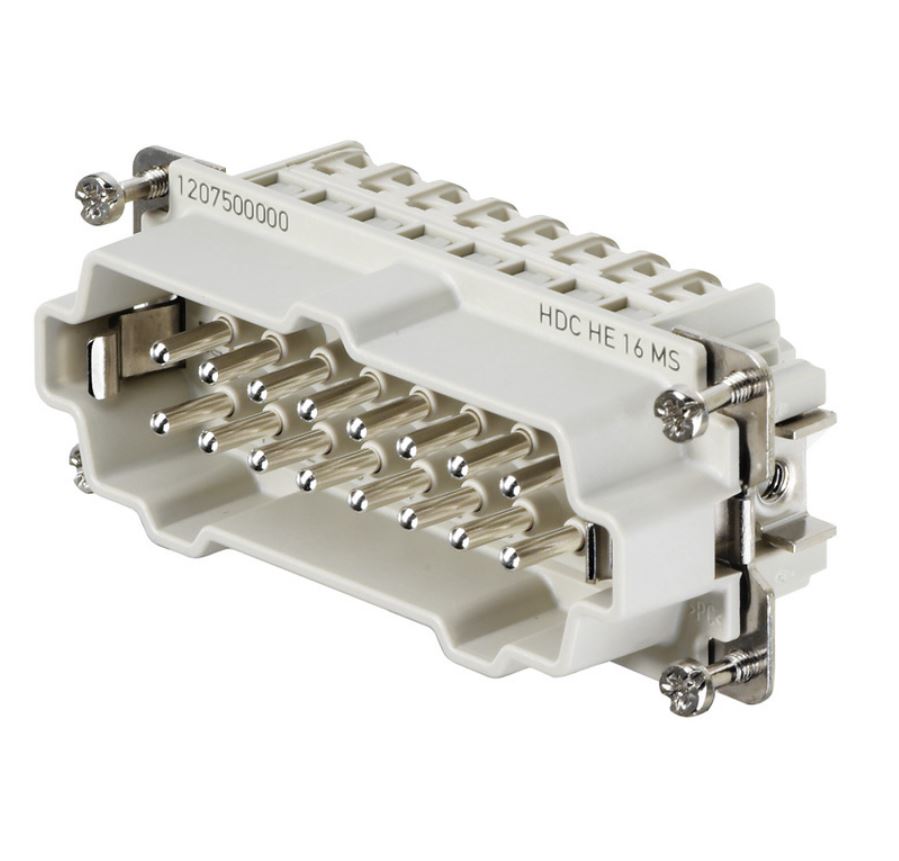 Weidmuller Heavy Duty Power Connector Insert, 16A, Male, HE Series, 16 Contacts