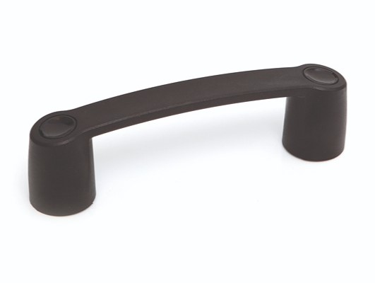RS PRO Matt Black Glass Filled Nylon Cabinet Handle 45 mm Height, 31mm Width, 132mm Length