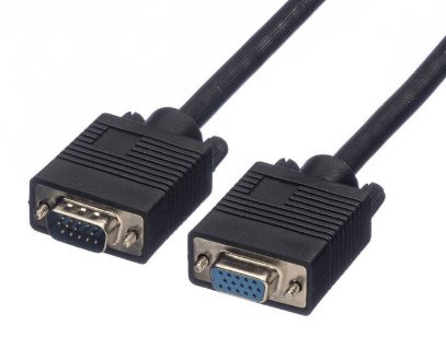 Roline Male VGA to Female VGA Cable, 10m Black