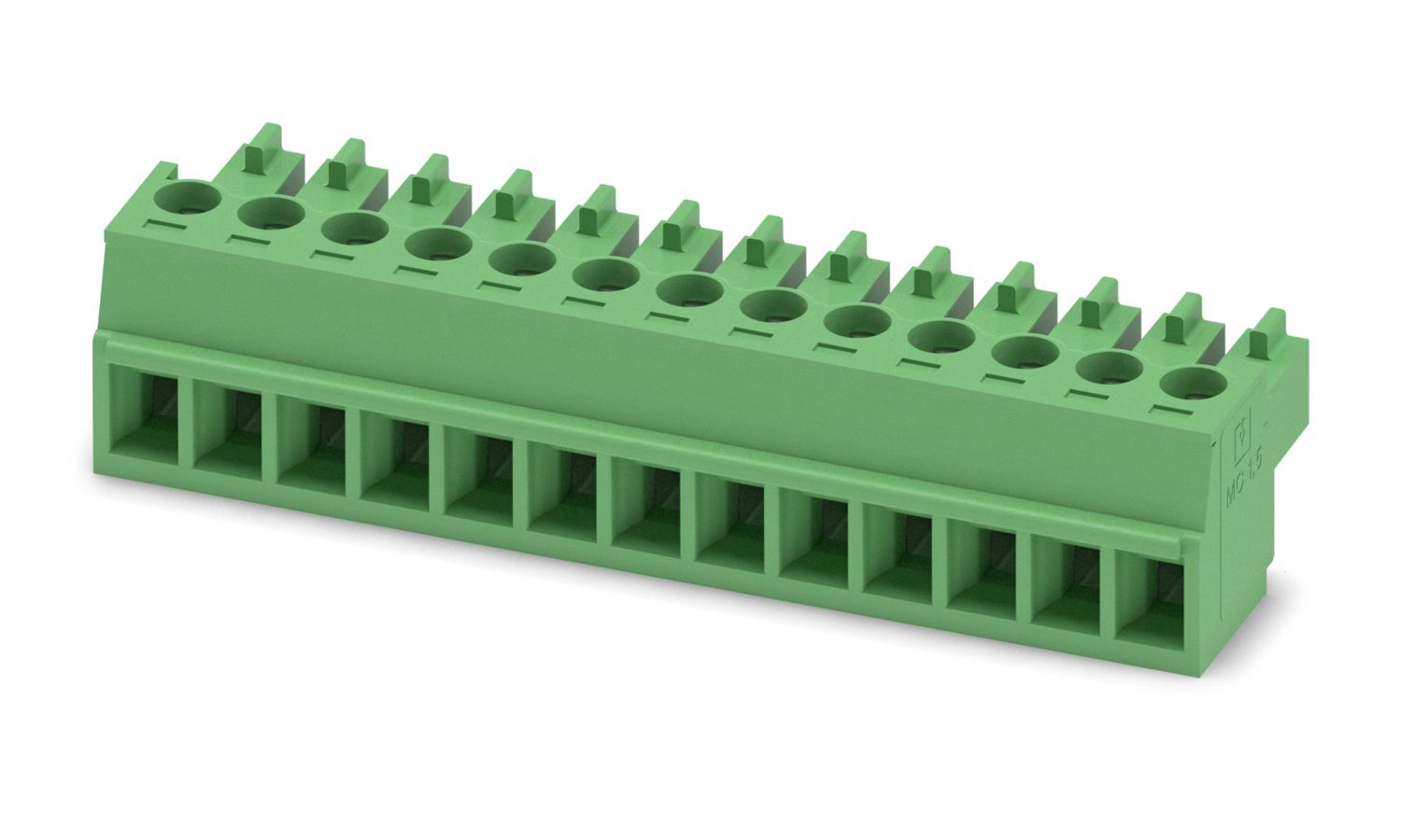 Phoenix Contact, 3.81mm Pitch, MC 1.5/13-ST-3.81, 13 Way, , Pluggable Terminal Block, Plug, Cable Mount, Screw