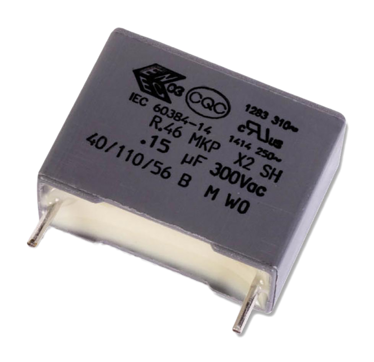 KEMET R46 Metallised Polypropylene Film Capacitor, 310V ac, ±10%, 1μF, Through Hole