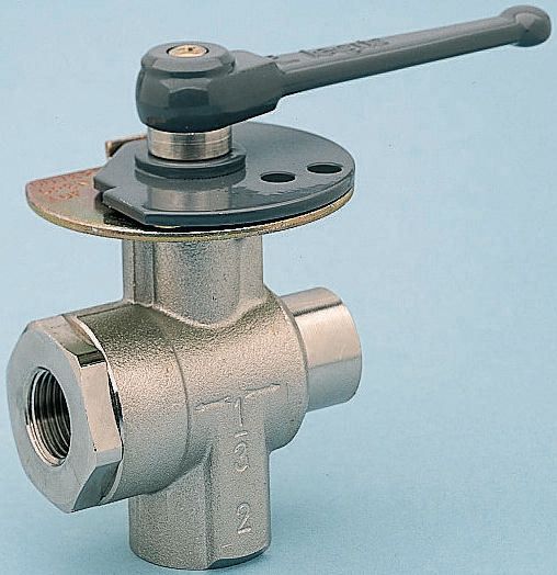Legris Brass 3 Way, Ball Valve, Threaded, BSPP 1/2in, 40bar Operating Pressure