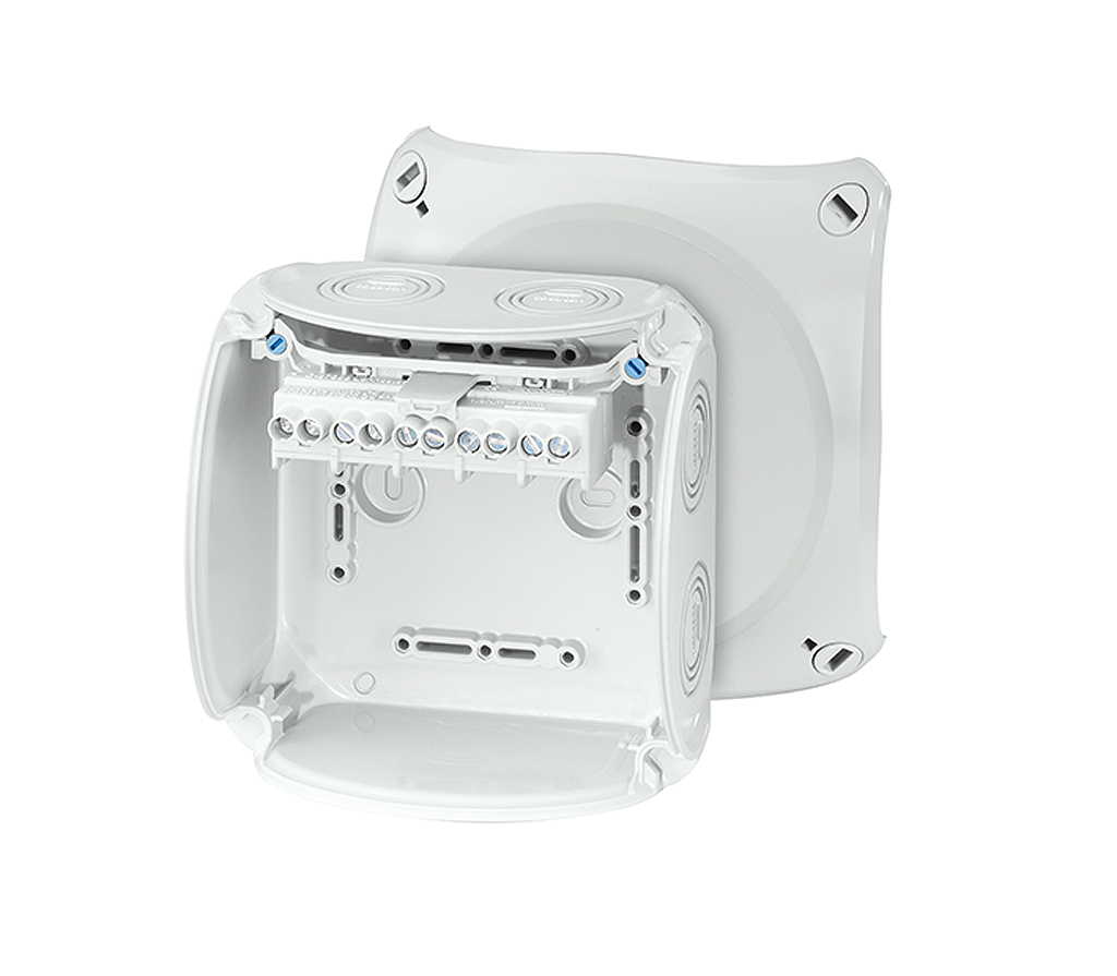 HENSEL KF Series Grey Polycarbonate Terminal Box, IP66, IP67, IP69, 5 Terminals, 77 x 130 x 130mm