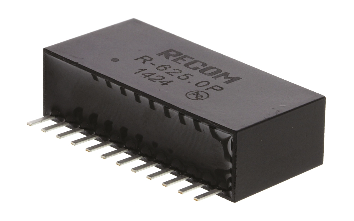 Recom DC-DC Converter, 5V dc/ 2A Output, 9 → 32 V dc Input, 18W, Through Hole, +85°C Max Temp -40°C Min Temp
