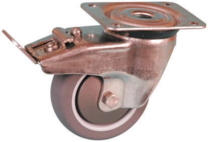 Guitel Hervieu Braked Swivel Castor Wheel, 90kg Capacity, 100mm Wheel