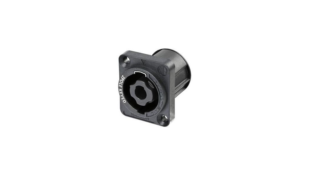 Neutrik NL2MPXX Panel Mount Loudspeaker Connector Plug, 2 Way, 24A, Tab Termination