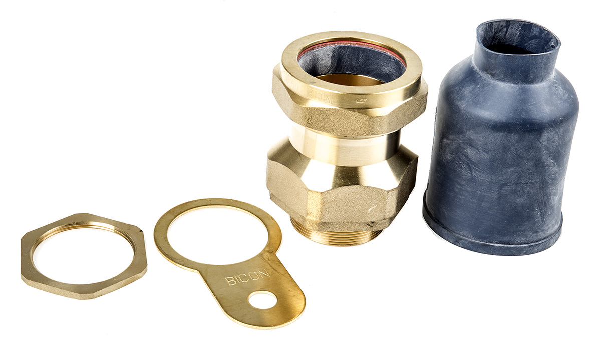 Prysmian LSF-CW Series Steel Cable Gland Kit, M50 Thread, 39.5mm min., 52.6mm max., IP66