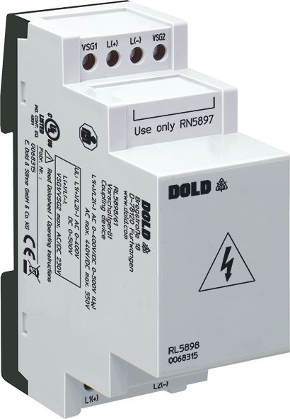 Dold Coupling Device, DPDT, 400 → 1500V ac/dc, DIN Rail