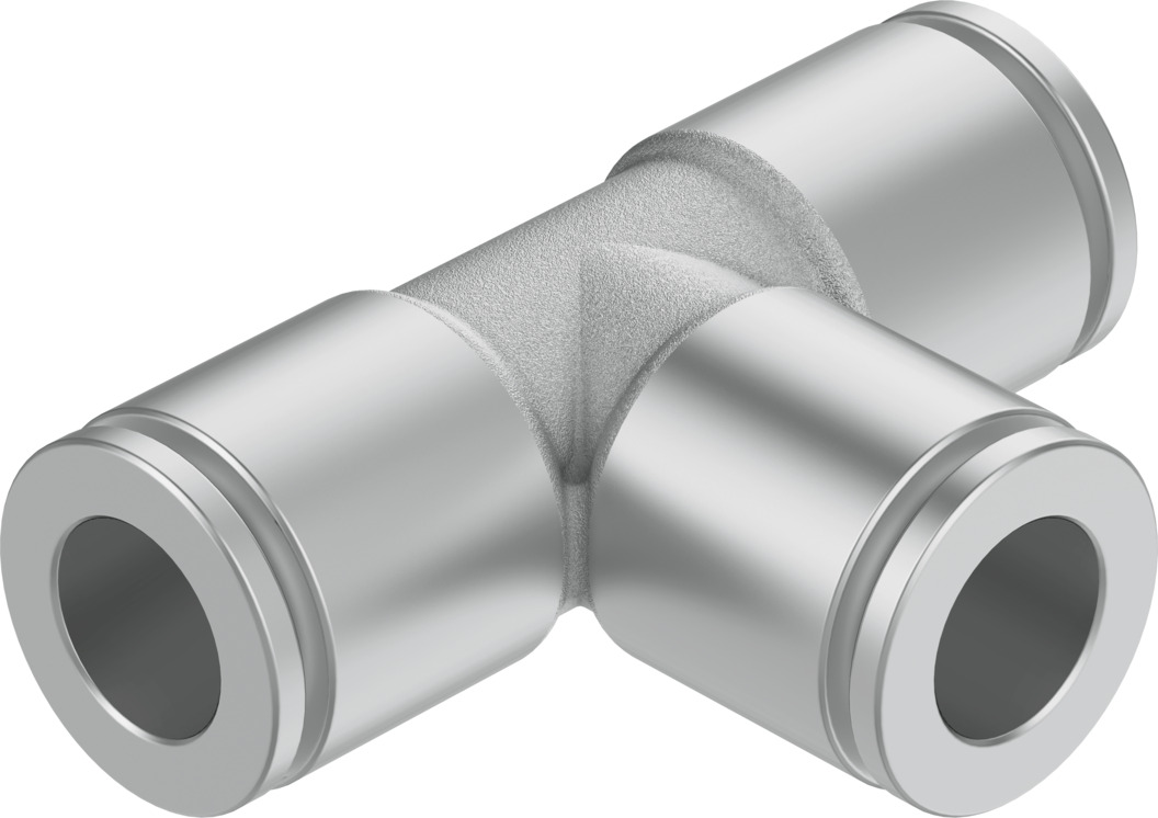 Festo Tee Tube-to-Tube Adaptor Push In 12 mm, Push In 12 mm to Push In 12 mm, Tube-to-Tube Connection Style, 578384