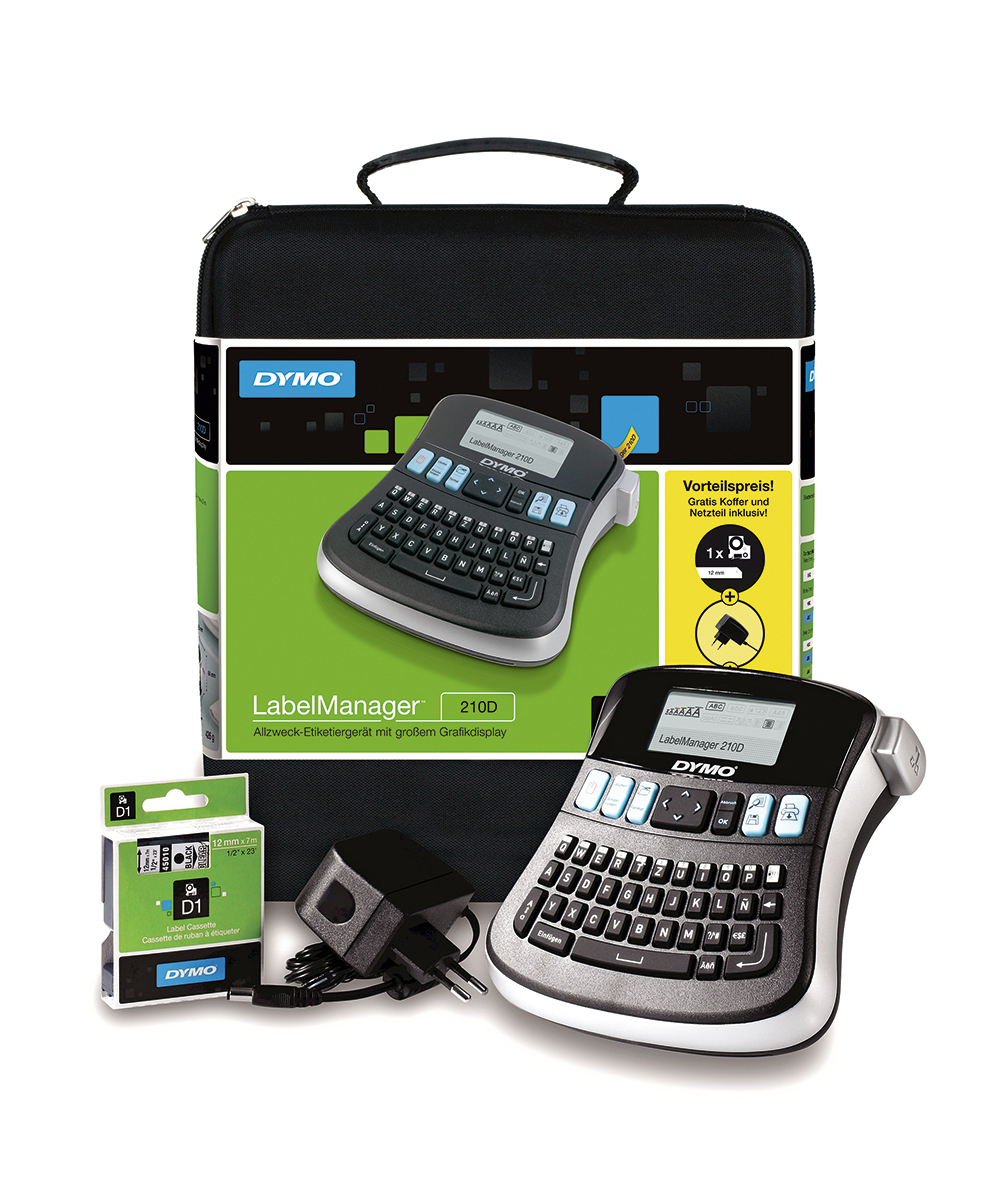 Dymo LabelManager 210D Label Printer, 12mm Max Label Width, EU