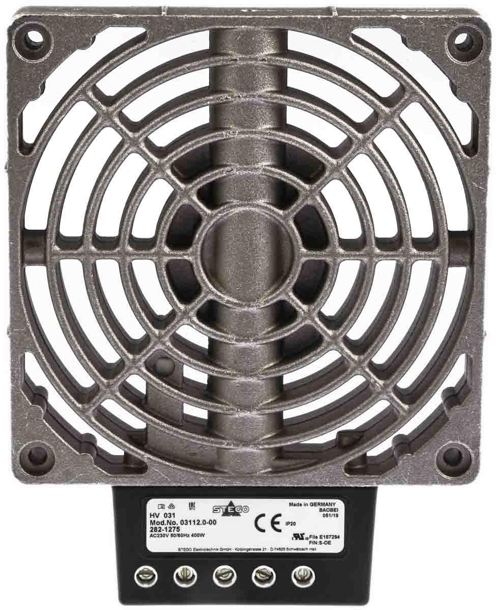 STEGO Enclosure Heater, 230V ac, 400W Output, 400W Input, 22mm x 119mm x 151mm