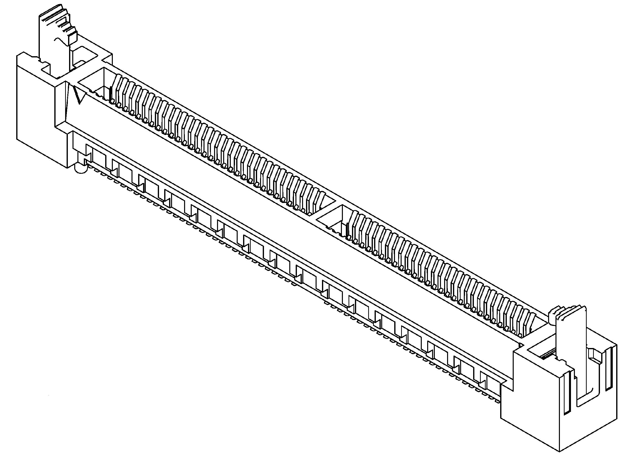 Samtec HSEC8-DV Series Female Edge Connector, Surface Mount, 80-Contacts, 0.8mm Pitch, 2-Row, SMT Termination