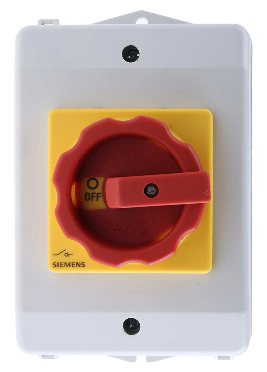 Siemens 3P Pole Isolator Switch - 25A Maximum Current, 9.5kW Power Rating, IP65