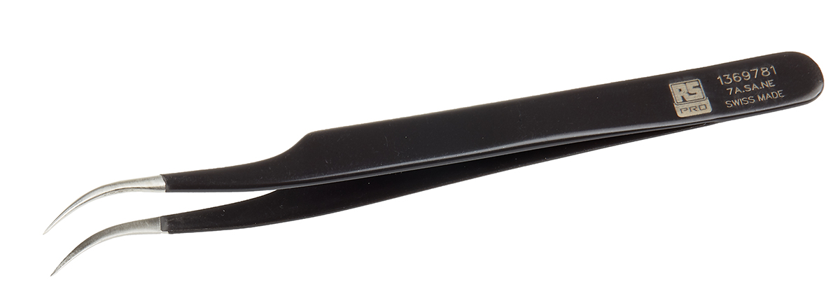 RS PRO 120 mm, Stainless Steel, ESD Tweezers