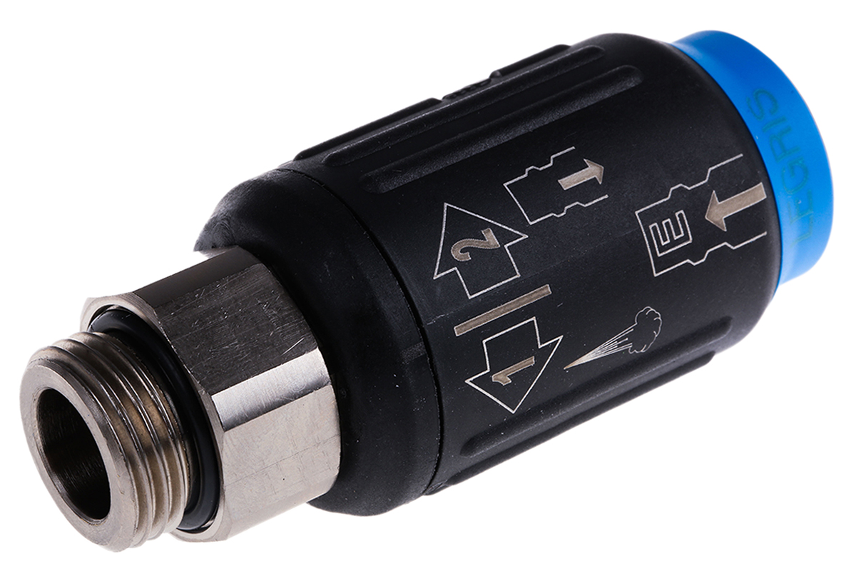 Legris Reinforced Polymer Male Pneumatic Quick Connect Coupling, G 1/2 Male Threaded