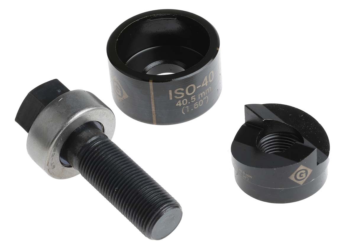 Greenlee Punch and Die Tool, 40.5mm, Circular, Hand Operation