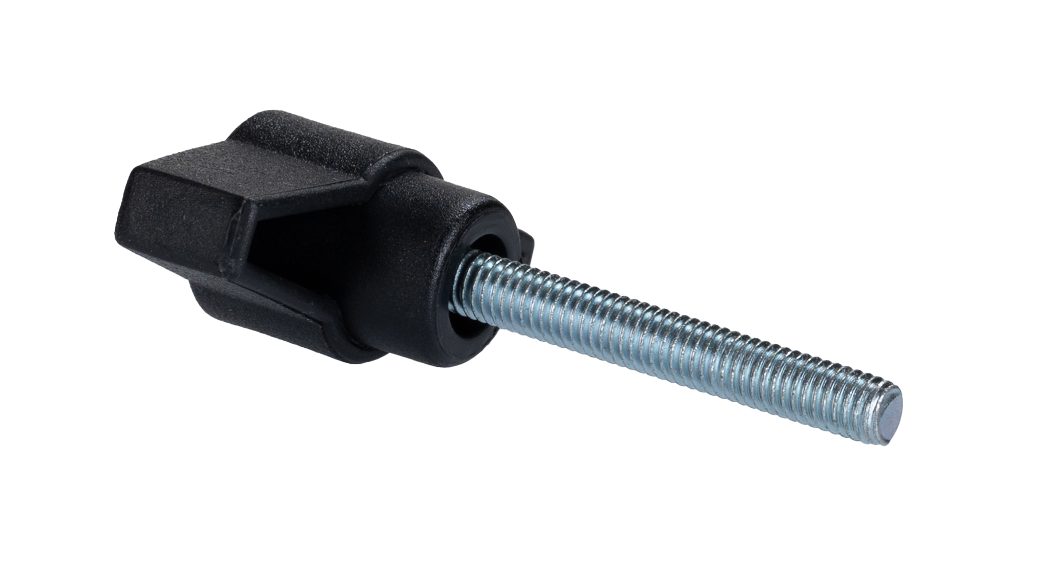 RS PRO Black Thermoplastic Wing Clamping Knob, M6, Threaded Mount