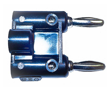 Mueller Electric Black Male Banana Plug, 4 mm Connector, Screw Termination, 15A, 5000V, Nickel Plating
