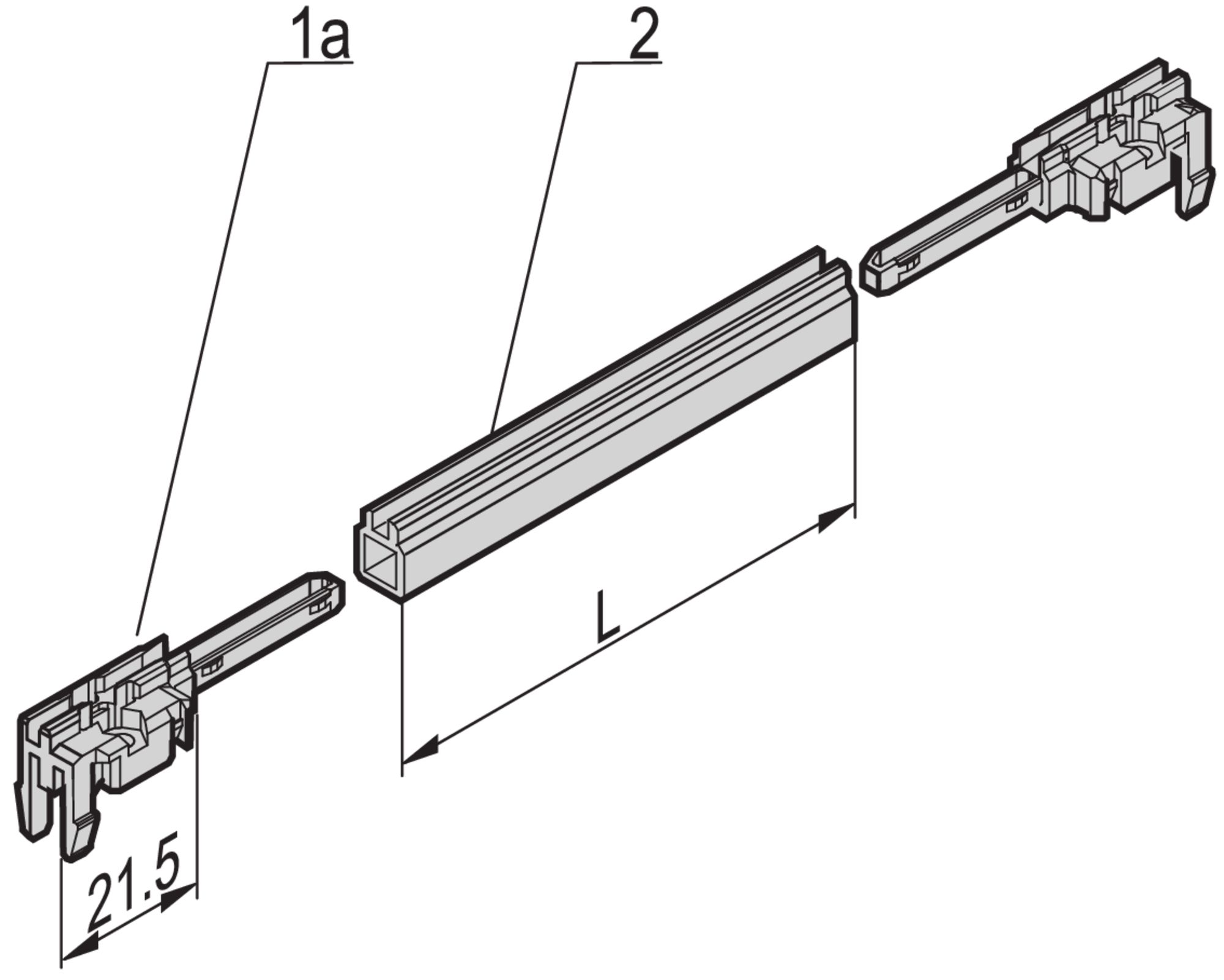 nVent SCHROFF Guide Rail, 280mm Depth