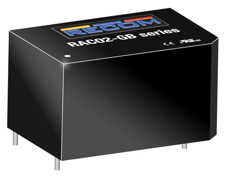 Recom Switching Power Supply, RAC02-05SGB, 5V dc, 400mA, 2W, 1 Output, 85 → 264V ac Input Voltage