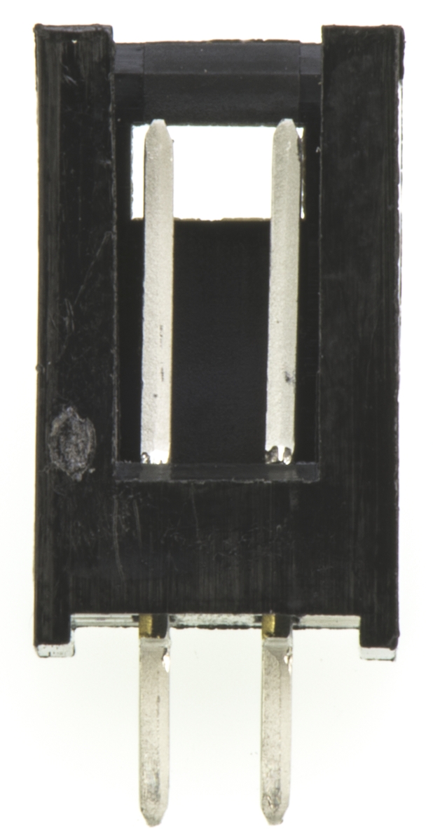 TE Connectivity AMPMODU MOD II Series Straight Through Hole PCB Header, 2 Contact(s), 2.54 mm Pitch, 1 Row, Shrouded