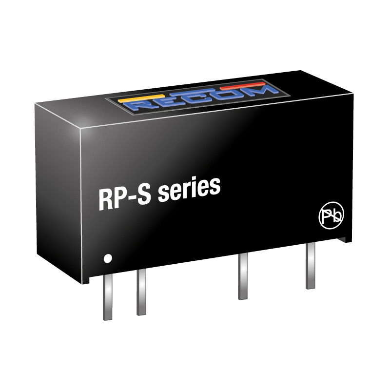 Recom RP DC-DC Converter, 5V dc/ 200mA Output, 4.5 → 5.5 V dc Input, 1W, Through Hole, +85°C Max Temp -40°C Min