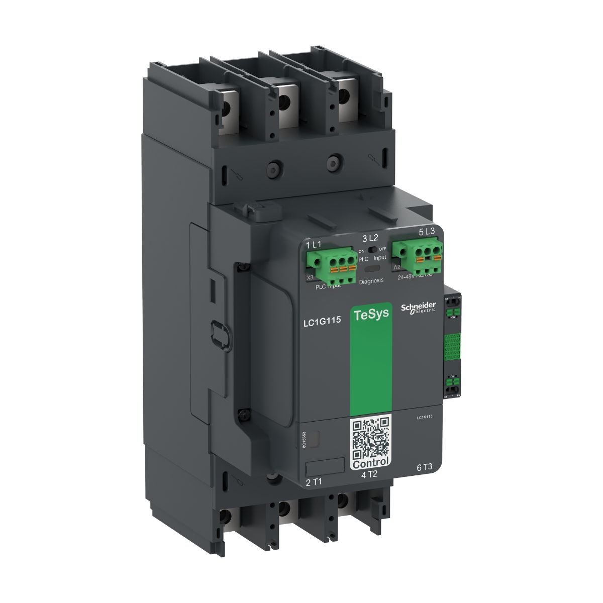 Schneider Electric TeSys F LC1G225 Contactor, 200 → 500 V ac/dc Coil, 3-Pole, 330 A, 1 NO + 1 NC