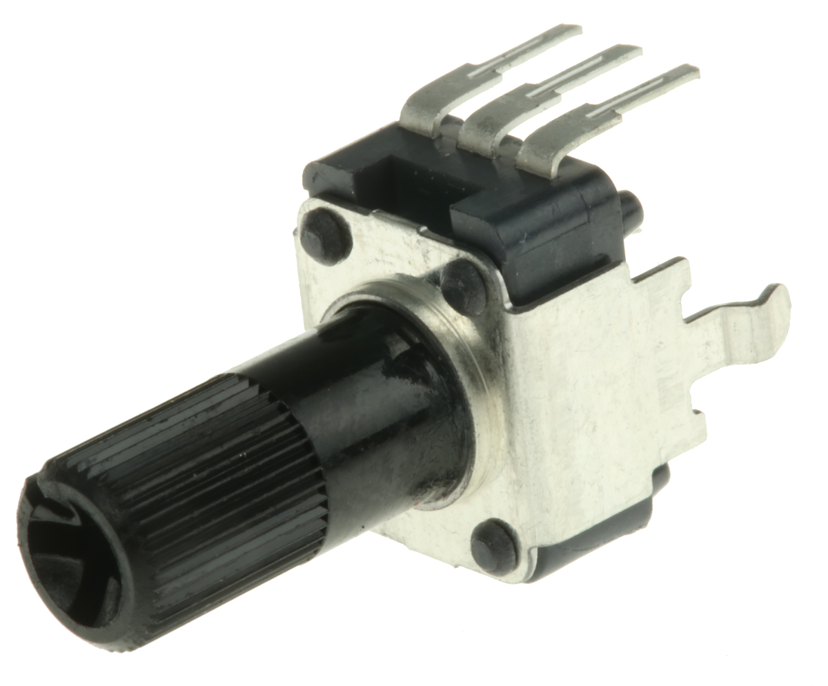 Alps Alpine RK09K 5kΩ Rotary Potentiometer 1-Gang, Panel Mount (Through Hole), RK09K1130AV7