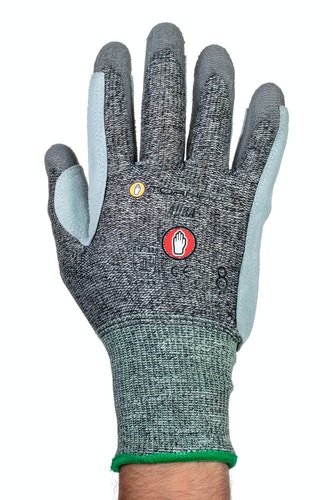 Tornado Aura Grey Yarn Yarn Cut Resistant Gloves, Size 9, Polyurethane Coating