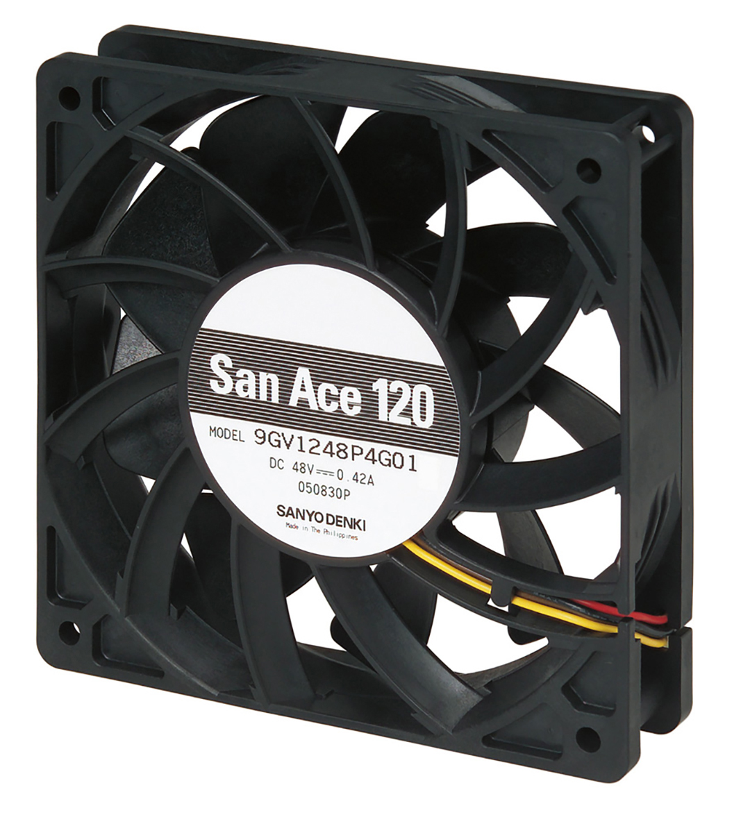 Sanyo Denki 9GV Series Axial Fan, 12 V dc, DC Operation, 290.5m³/h, 20.16W, 1.68A Max, 120 x 120 x 25mm