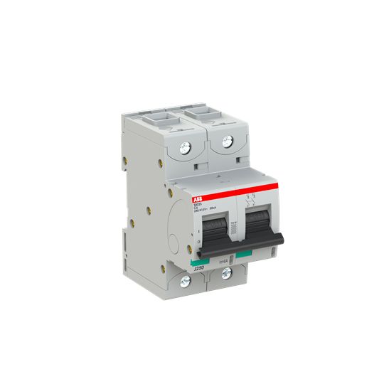 ABB S802S MCB, 2P, 6A Curve C, 690V AC, 50 kA Breaking Capacity