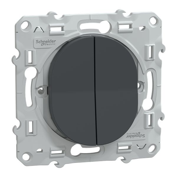 Schneider Electric Anthracite Rocker Switch Grid Module 10A, Ovalis Series