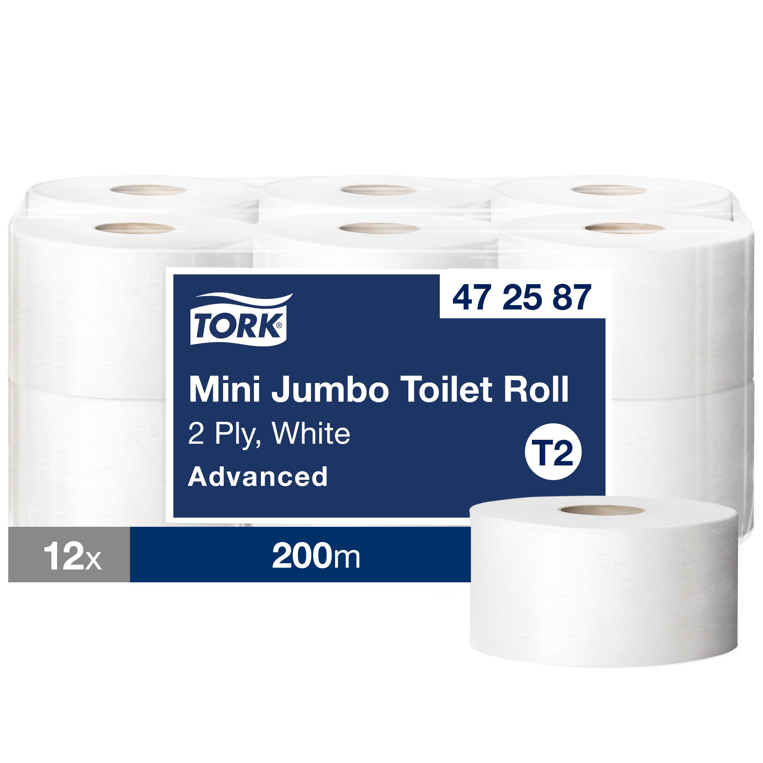 Tork 12 rolls of 1000 Sheets Toilet Roll, 2 ply