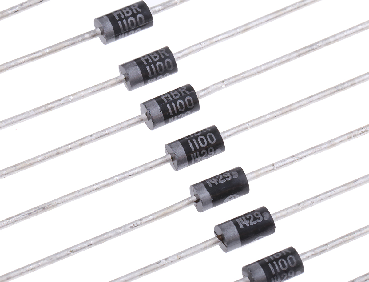 onsemi 100 V 1 A Diode Schottky 2-Pin DO-41 MBR1100RLG