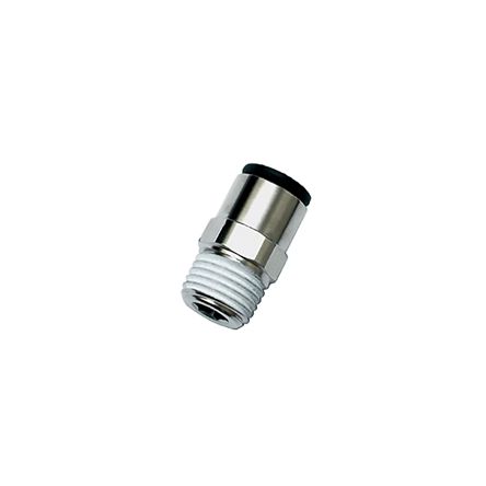 Legris LF 3000 Series Stud Fitting, 1/4 in to R 1/4 Male, Tube-to-Port Connection Style, 3175 56 13