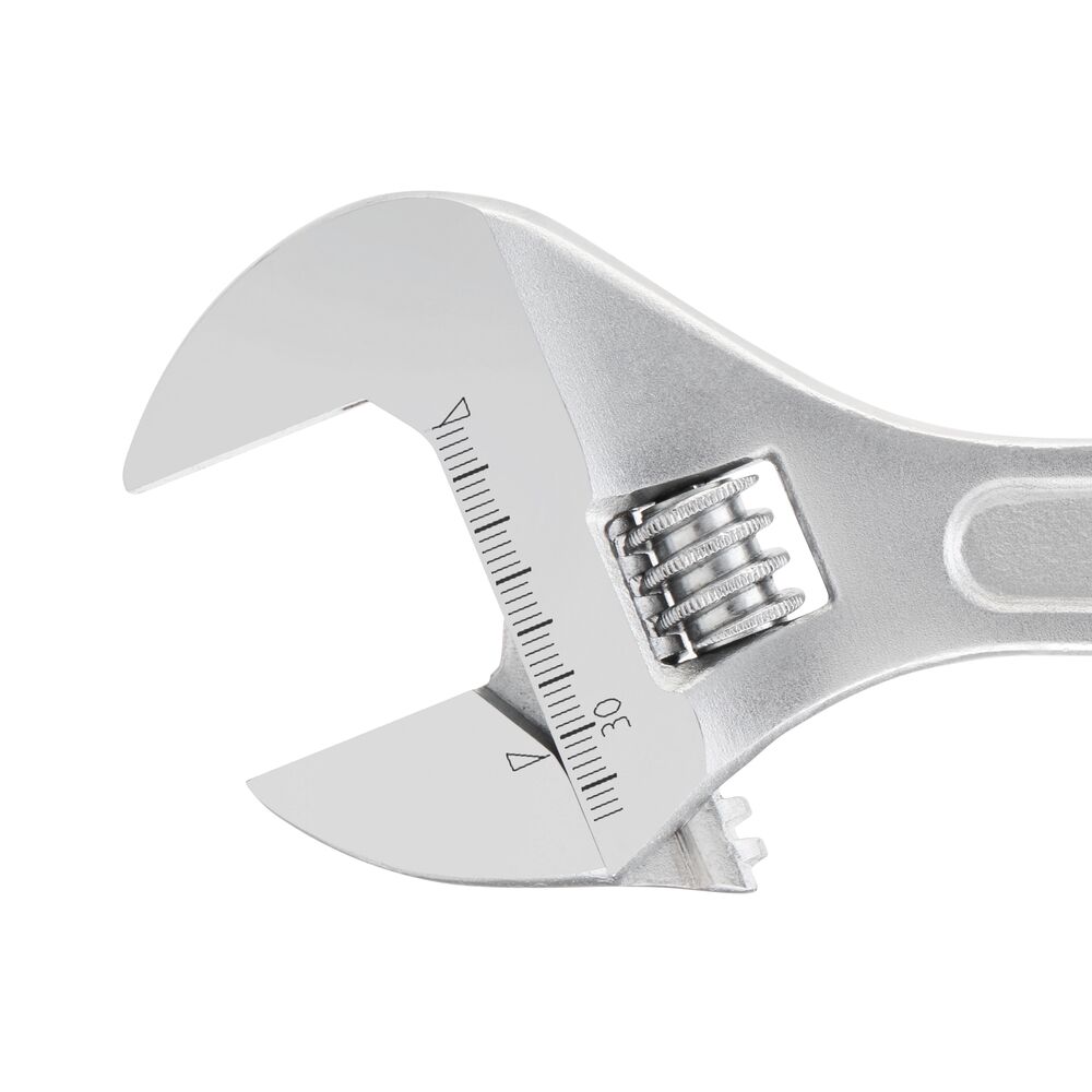 Stanley Adjustable Wrench, 340 mm Overall, Straight Handle
