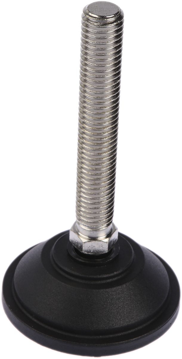 Nu-Tech Engineering M12 PA Reinforced Nylon Adjustable Foot, 600kg Static Load Capacity 10° Tilt Angle