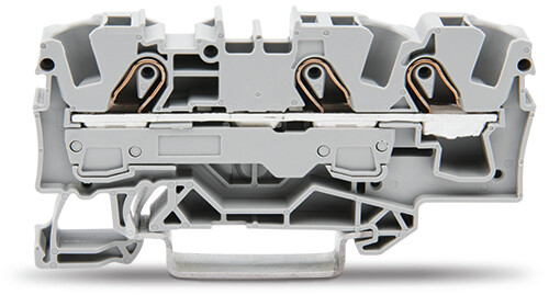 WAGO 2006-1301 TOPJOB S, 2006 Series Grey, 6mm², Single-Level, Push-In Cage Clamp Termination, ATEX, IECEx