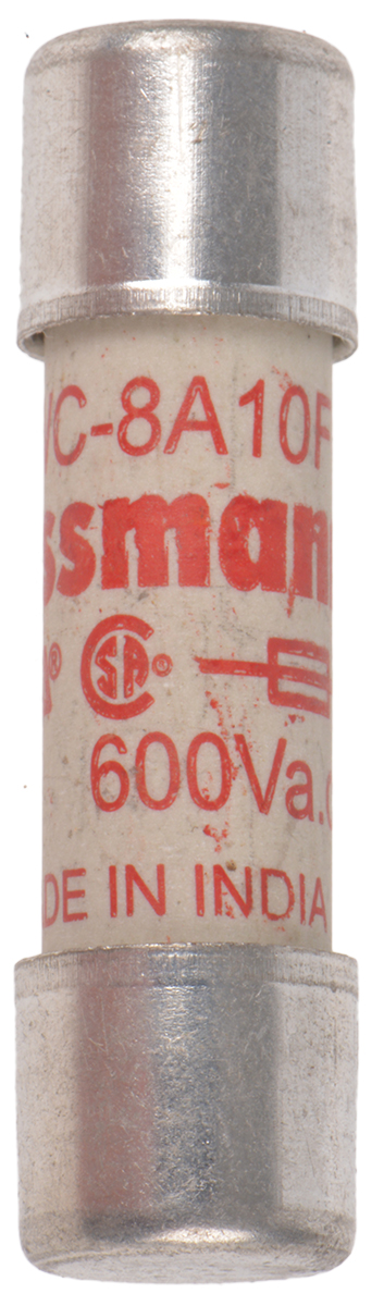 Eaton 8A F Cartridge Fuse, 10 x 38mm
