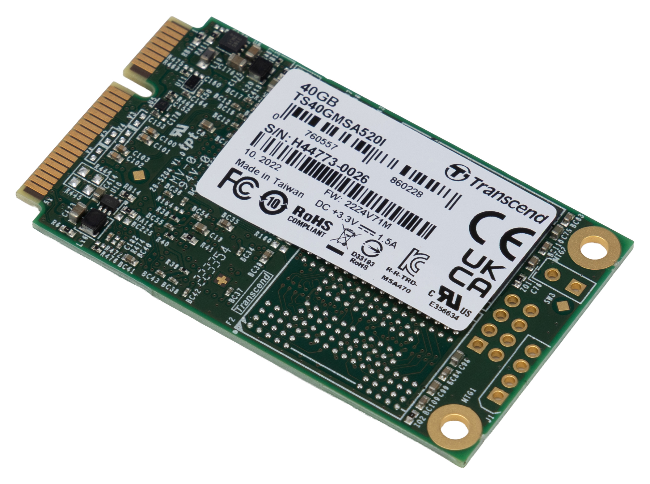 Transcend MSA520I mSATA Internal SSD