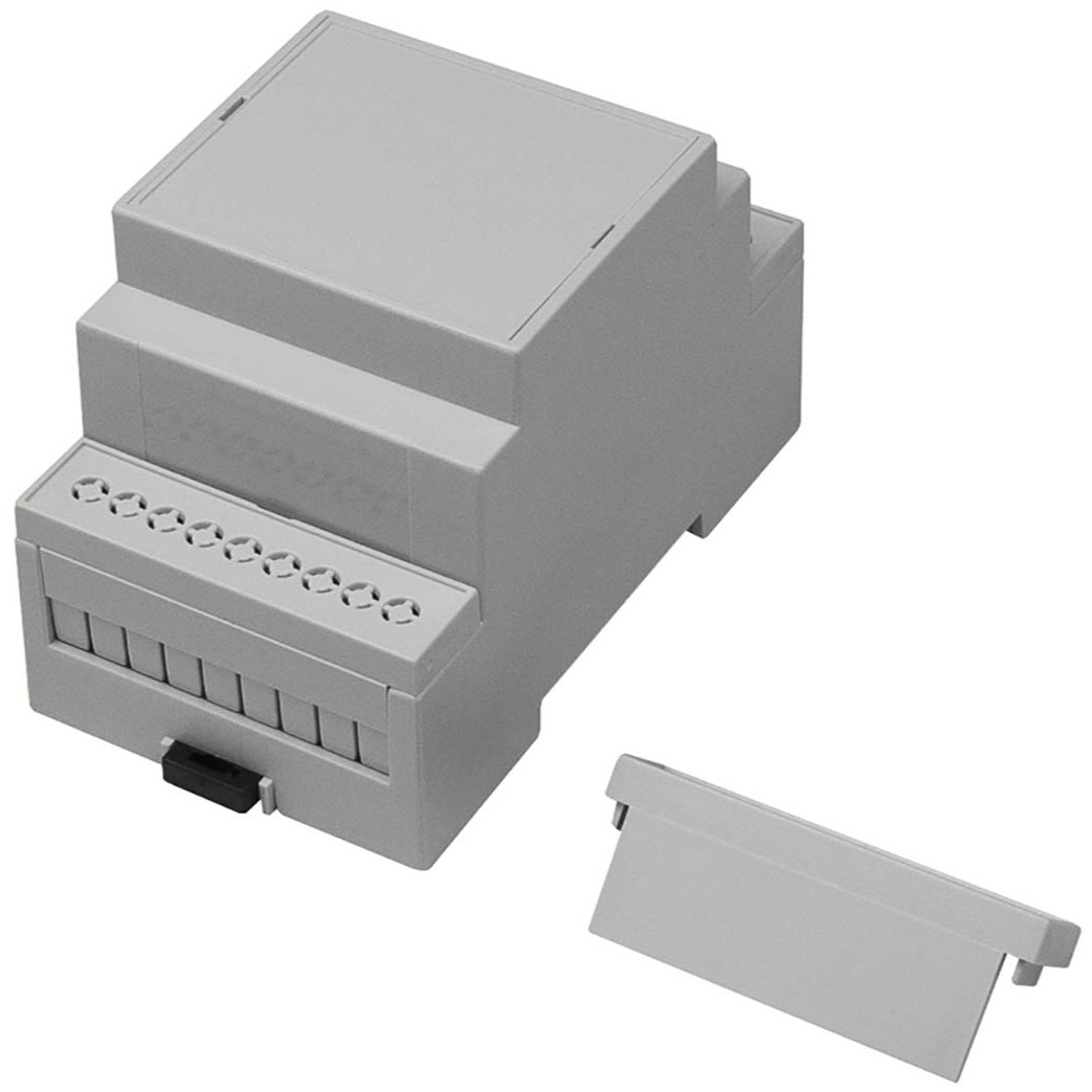 RS PRO Open Top Enclosure Type, 53.4 x 90 x 58mm, Polycarbonate DIN Rail Enclosure Kit
