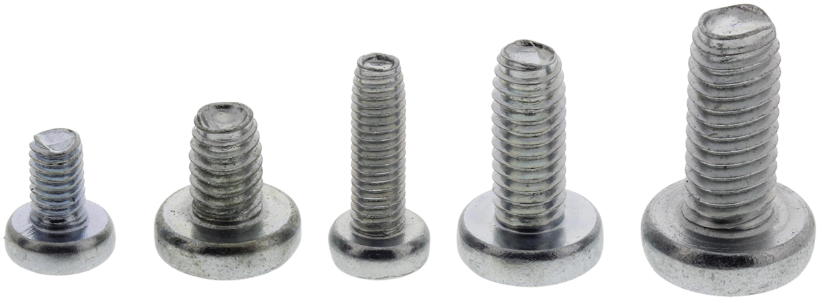 RS PRO Bright Zinc Plated Steel Pan Head Thread Forming Screw, M3,M4,M5 x
