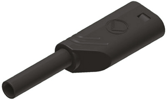 Hirschmann Test & Measurement Black Male Banana Plug, 2mm Connector, Solder Termination, 10A, Gold Plating