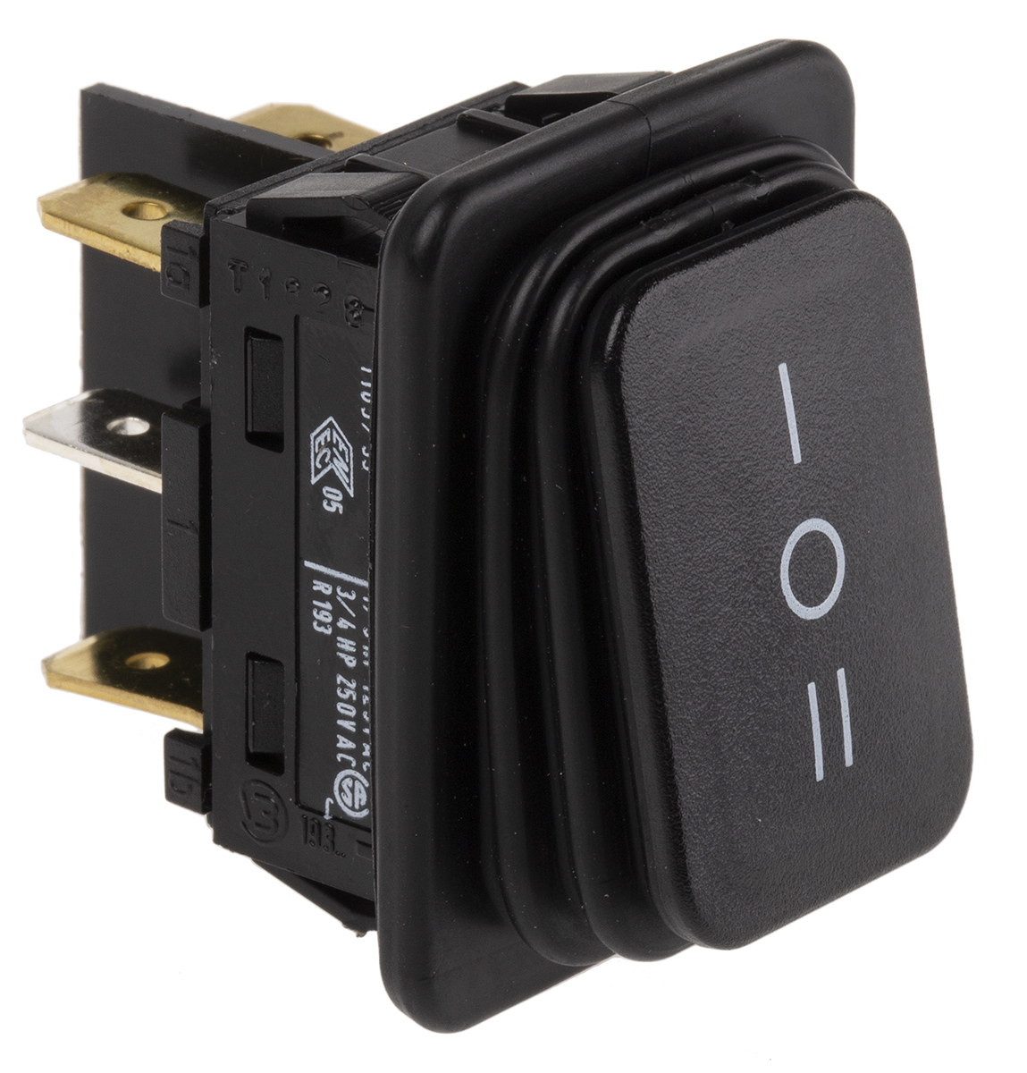 Marquardt DPDT, On-Off-On Rocker Switch Panel Mount