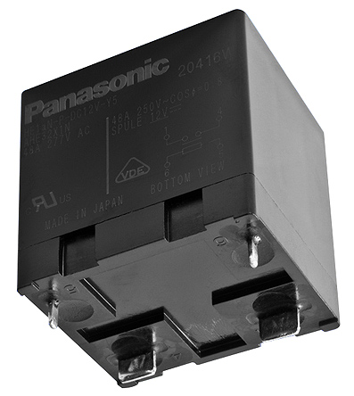Panasonic PCB Mount Power Relay, 12V dc Coil, 90A Switching Current, SPST