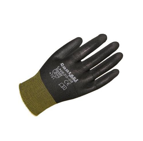 Liscombe Black Nylon Nylon Work Gloves, Size 11, Polyurethane Coating