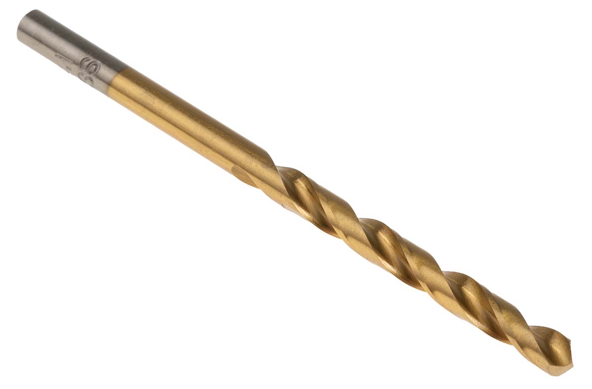 RS PRO HSS Twist Drill Bit, 4.1mm Diameter, 75mm Overall